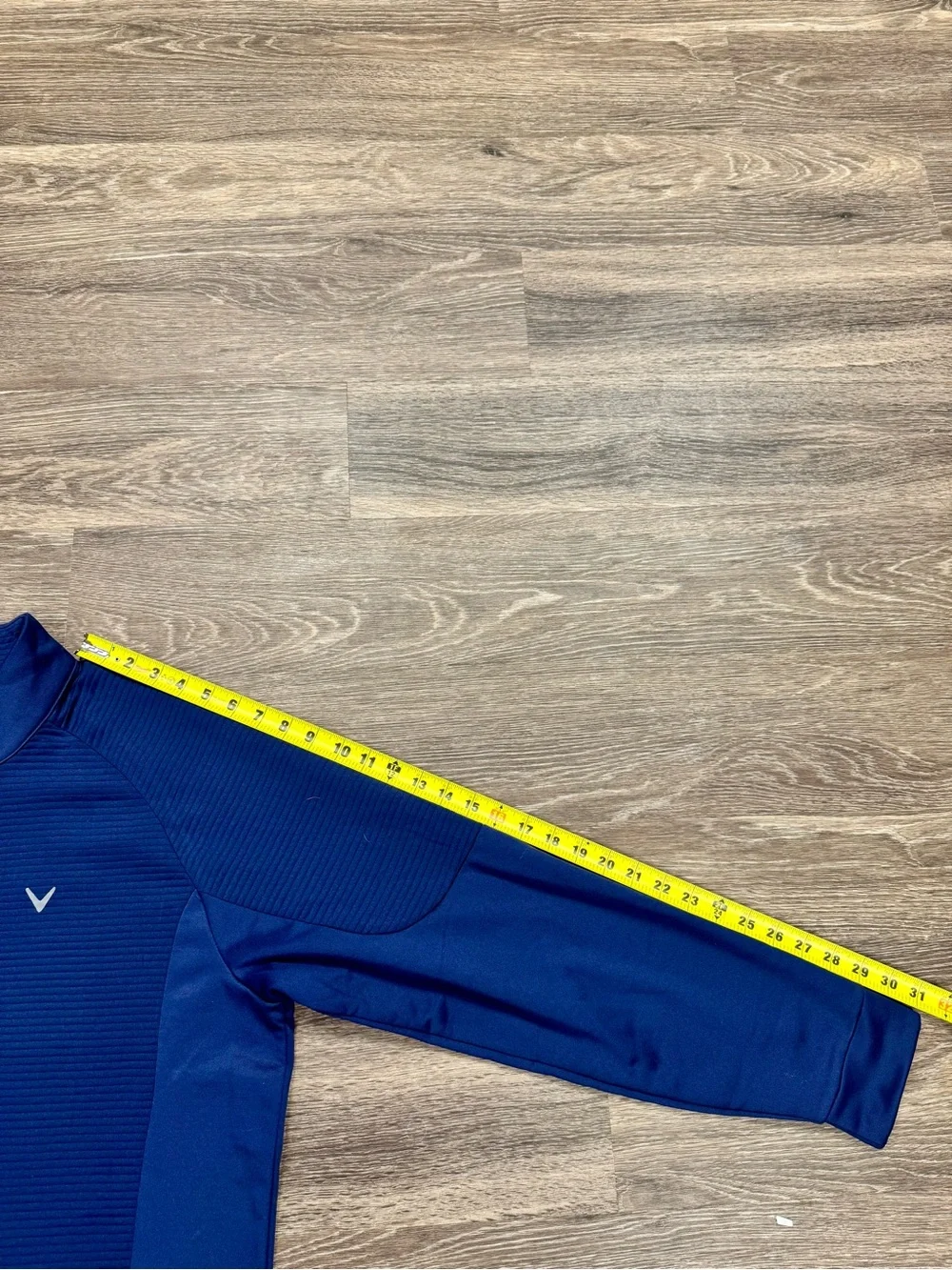 Callaway Opti-Dri Men’s M Blue Textured Quarter Zip Golf Pullover